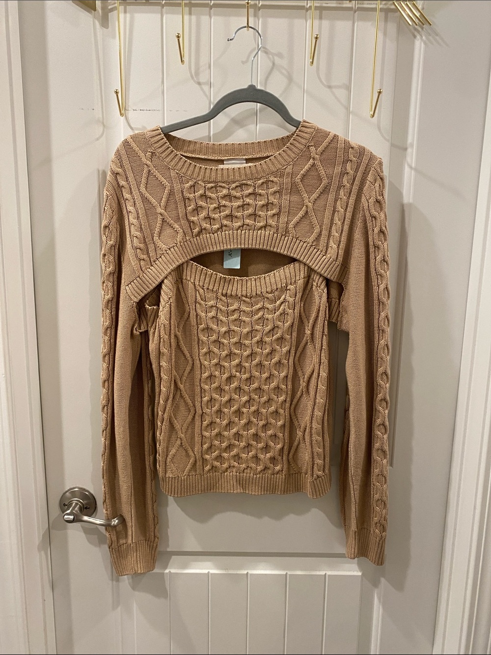 Anthropologie Cropped Knitted Cabled Sweater and Camisole Set 2X Plus Size